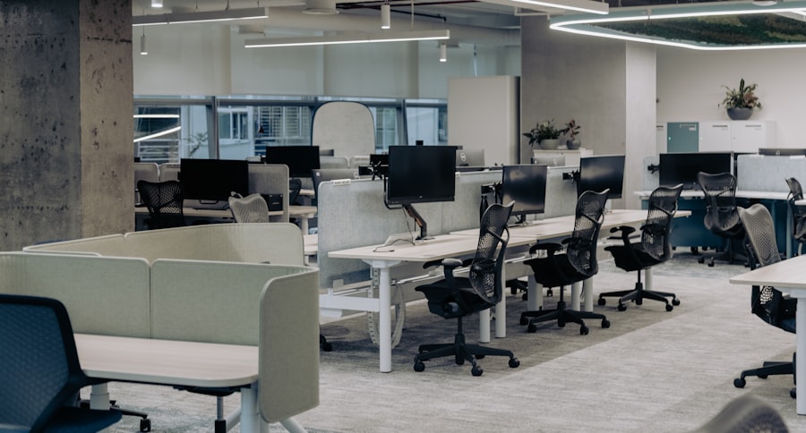 Clean modern office interior